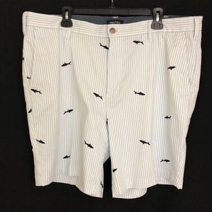 Nautica Men's Shorts Sharks 40 W Blue Stripes